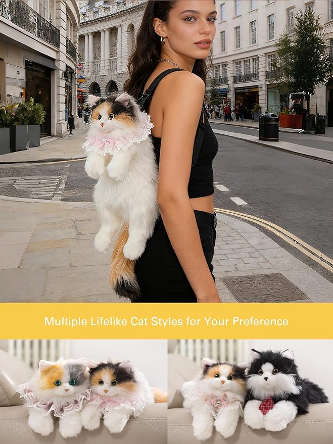 Stuffed Cat Plush Backpack